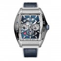 Montignac - Mow802 Uomo - Acciaio Inossidabile - Quadrante Blu