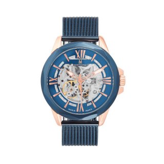 Montignac - Mow804 Uomo - Quadrante Blu - Acciaio Inossidabile