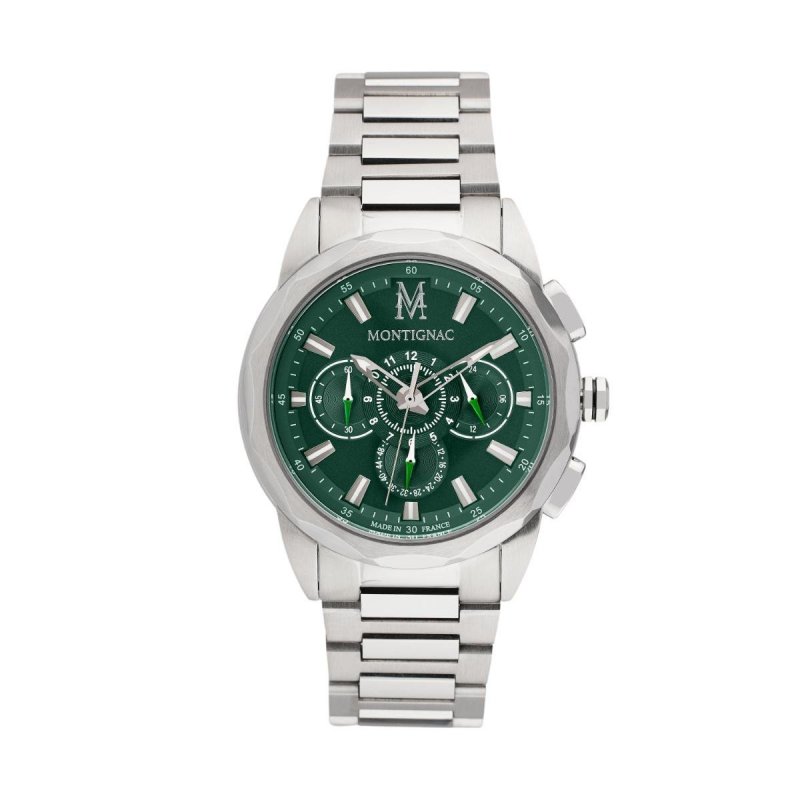 Montignac - Mow906 Uomo - Quadrante Verde - Acciaio Inossidabile