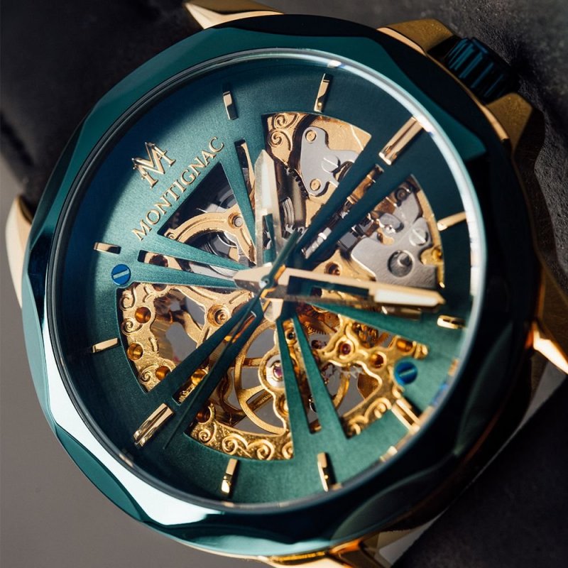 Montignac - Mow613 Automatico - Uomo - Quadrante Verde Oro