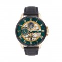 Montignac - Mow609 Uomo - Quadrante Verde - Pelle Nera