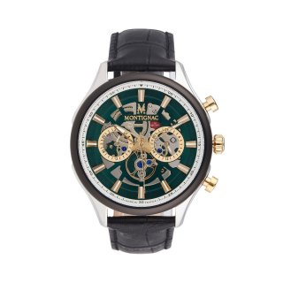 Montignac - Mow607 Uomo - Pelle Verde - Acciaio 42Mm