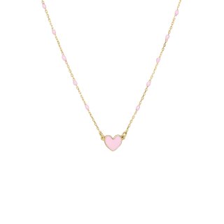 Girocollo Cuore Smaltato E Catena Semino Smaltato - Oro18Kt