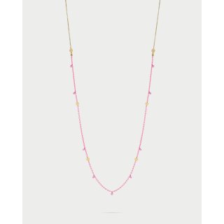 Collana Catena Verniciata, Zirconi E Medaglie
