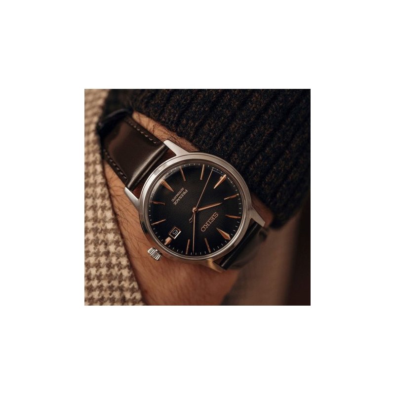 Seiko - Presage Cocktail Srpj17J1 - Automatico - Pelle Marrone