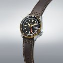 Seiko - Orologio 5 Sports Gmt - Automatico - Pelle Marrone