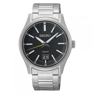 Seiko - Orologio Sport Quarzo 3 Sfere - Acciaio - Quadrante Nero