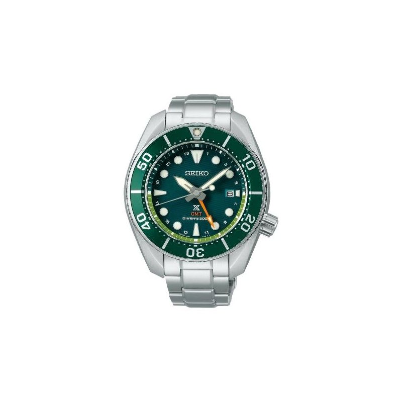 Seiko - Prospex Quarzo Solare Gmt - Acciaio - Verde