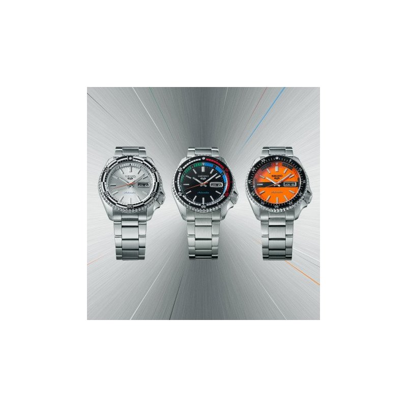 Seiko - Orologio 5 Sports Automatico - Acciaio Inossidabile - Nero