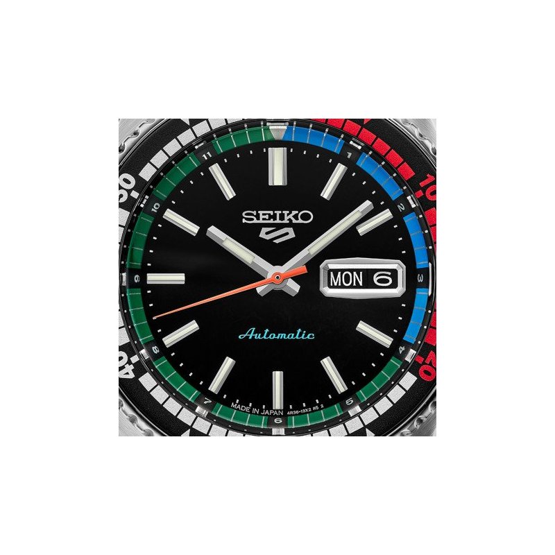 Seiko - Orologio 5 Sports Automatico - Acciaio Inossidabile - Nero