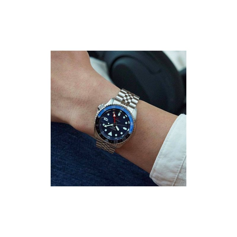 Seiko - Orologio 5 Sports Gmt - Automatico - Acciaio - Quadrante Blu