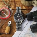 Seiko - Orologio 5 Sports Gmt Automatico - Acciaio - Quadrante Nero