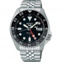 Seiko - Orologio 5 Sports Gmt Automatico - Acciaio - Quadrante Nero