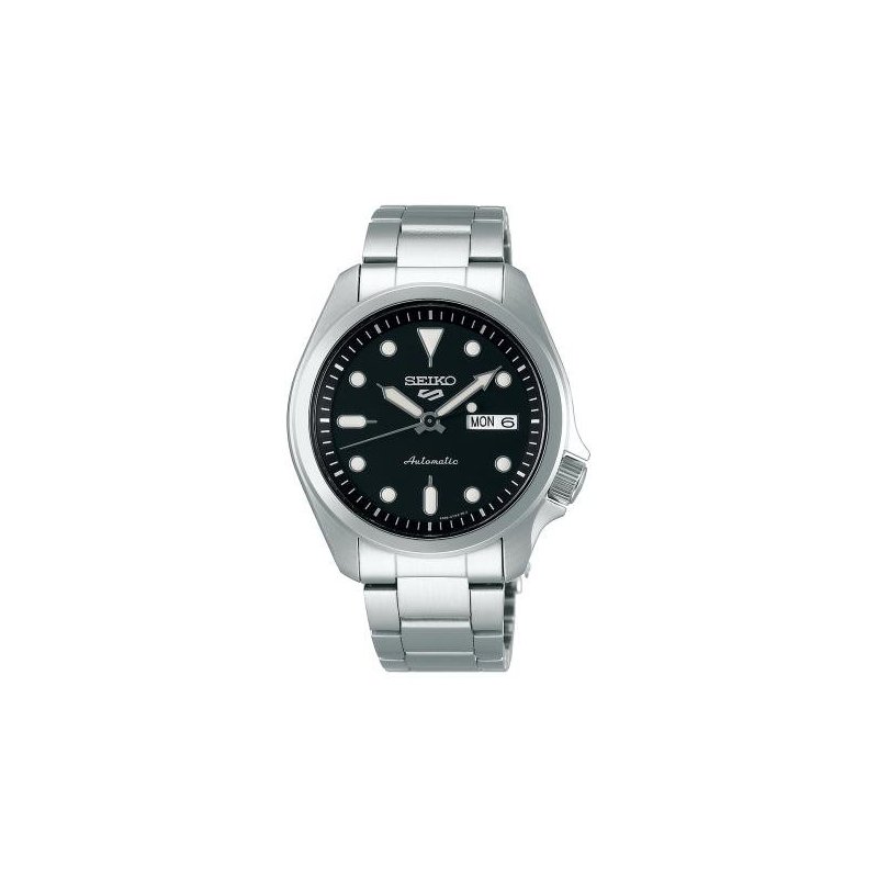 Seiko - Orologio 5 Sports Automatico - Acciaio - Quadrante Nero