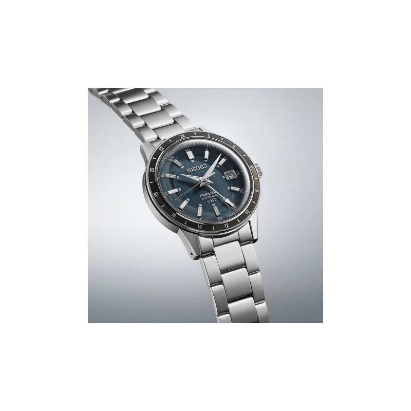 Seiko - Presage Style 60'S Gmt - Automatico - Quadrante Blu