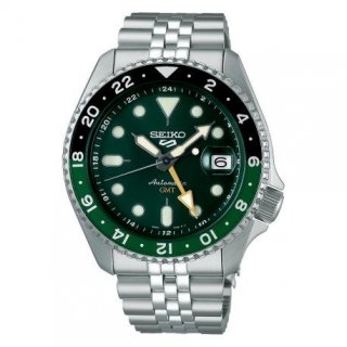 Seiko - Orologio 5 Sports Gmt - Automatico - Verde - Acciaio
