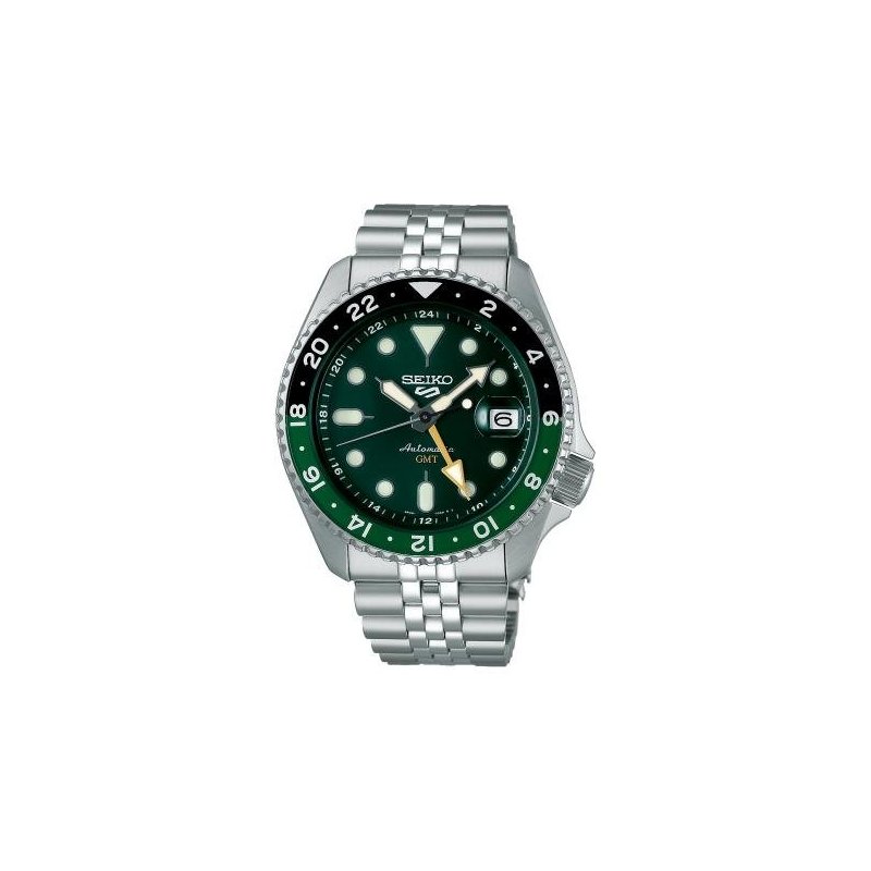 Seiko - Orologio 5 Sports Gmt - Automatico - Verde - Acciaio