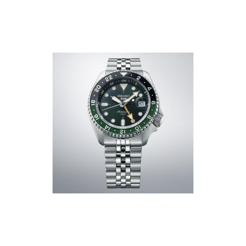 Seiko - Orologio 5 Sports Gmt - Automatico - Verde - Acciaio
