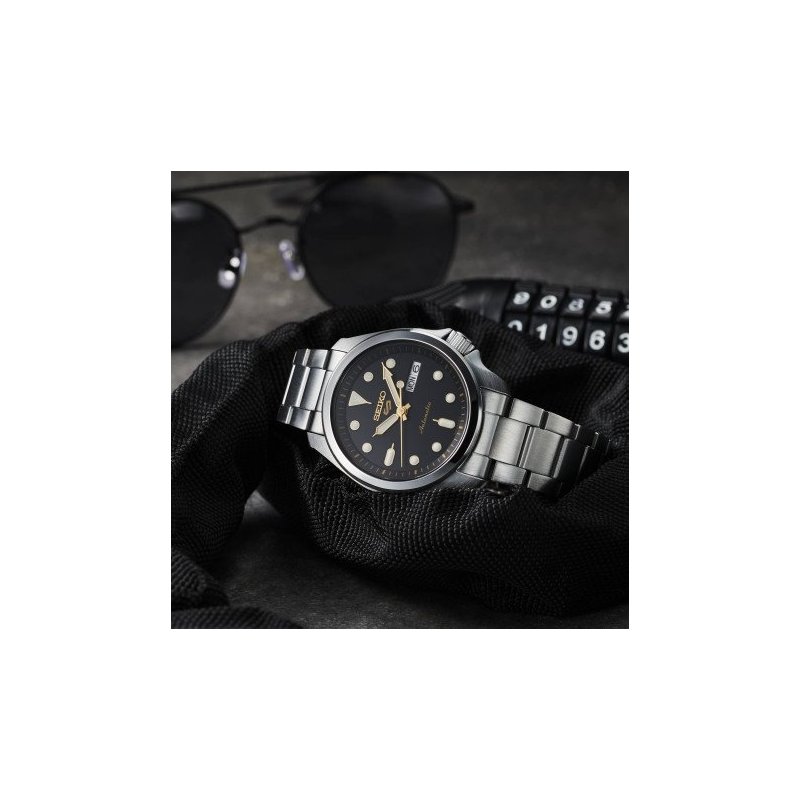 Seiko - Orologio 5 Sports Automatico - Acciaio - Quadrante Nero