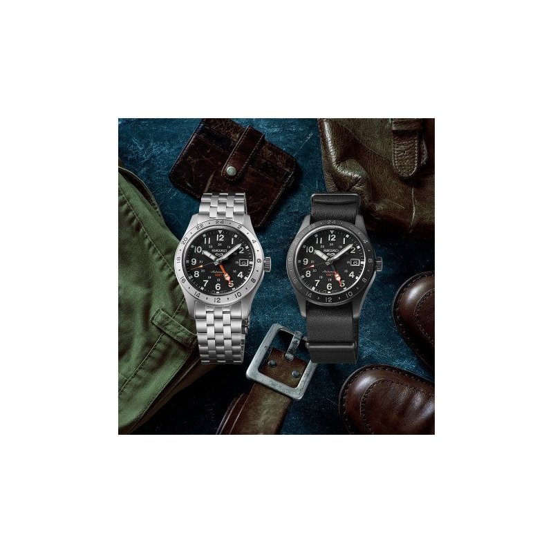 Seiko - Orologio 5 Sports Gmt - Automatico - Acciaio Inossidabile