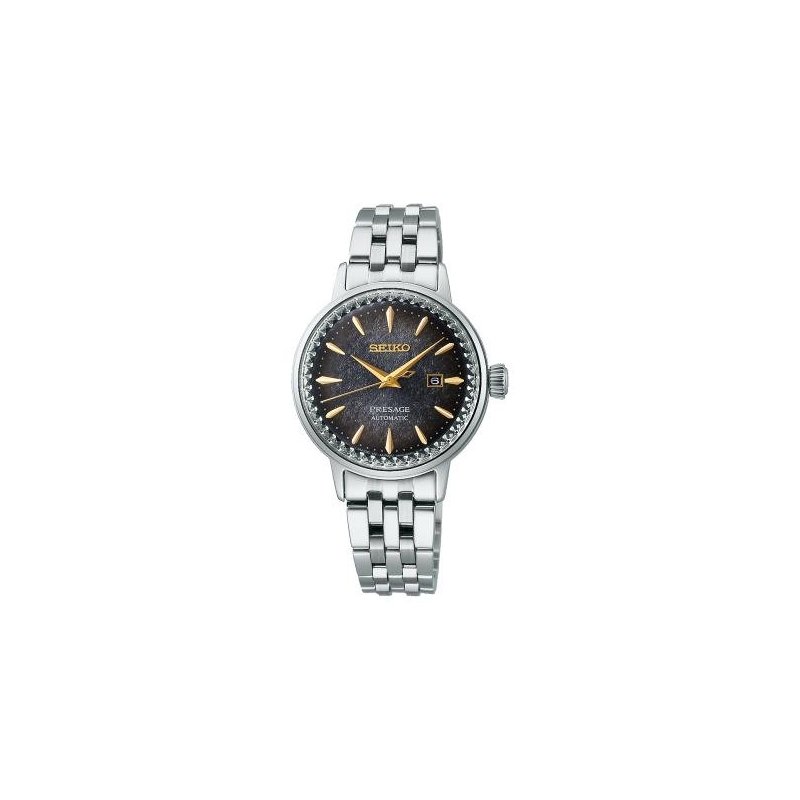Seiko - Presage Cocktail Automatico - Acciaio - Quadrante Nero/Grigio