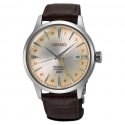 Seiko - Presage Cocktail Gmt - Quadrante Champagne - Pelle Marrone