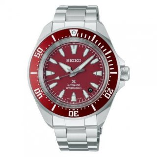 Seiko - Prospex Automatico Diver - Acciaio - Quadrante Rosso