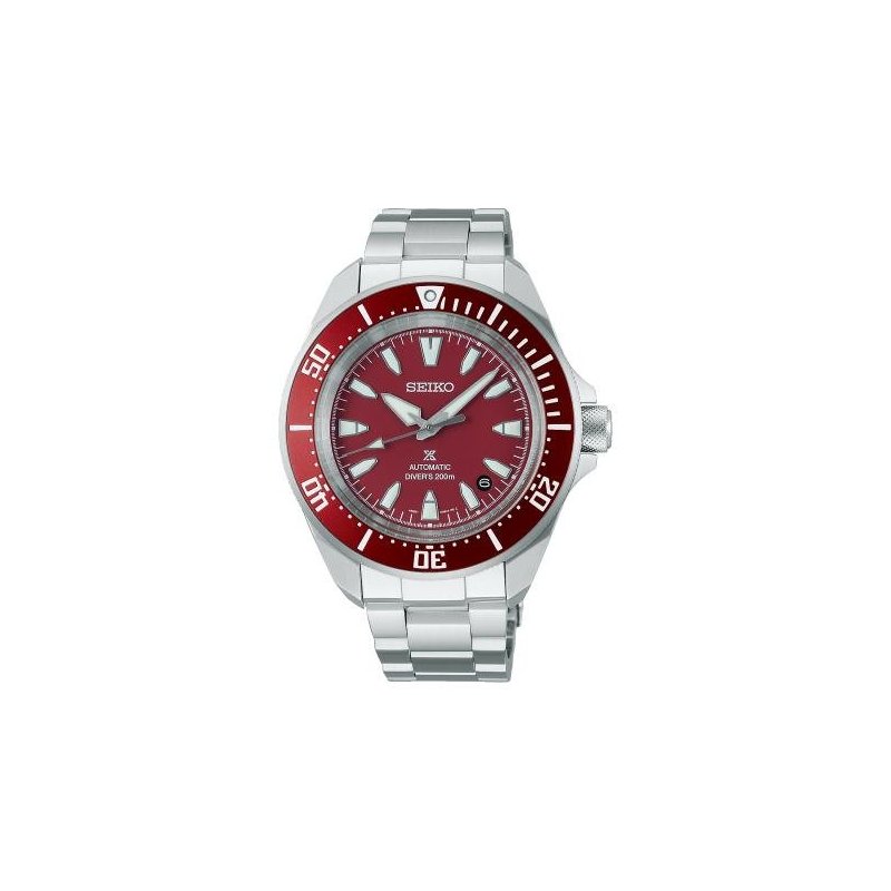 Seiko - Prospex Automatico Diver - Acciaio - Quadrante Rosso