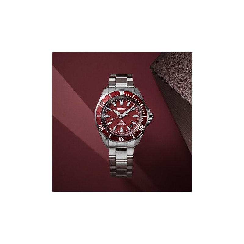 Seiko - Prospex Automatico Diver - Acciaio - Quadrante Rosso