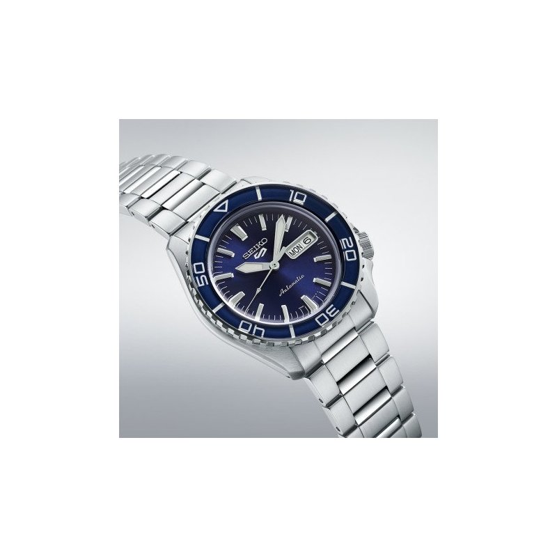 Seiko - Orologio 5 Sports Automatico - Acciaio - Blu Scuro