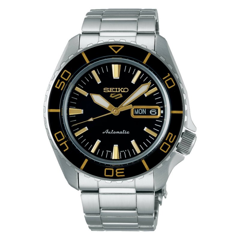 Seiko - Orologio 5 Sports Automatico - Acciaio - Nero
