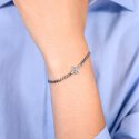 Luca Barra - Bracciale Uomo Acciaio - Croce - Zircone Nero