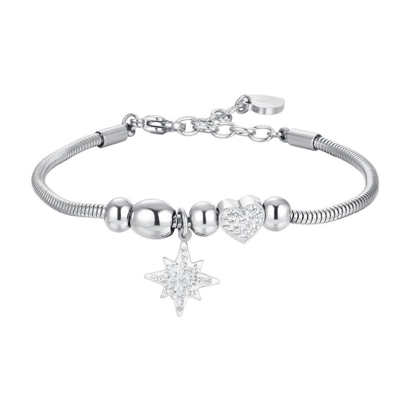Luca Barra - Bracciale Stella Di Sissi - Acciaio - Cristalli Bianchi