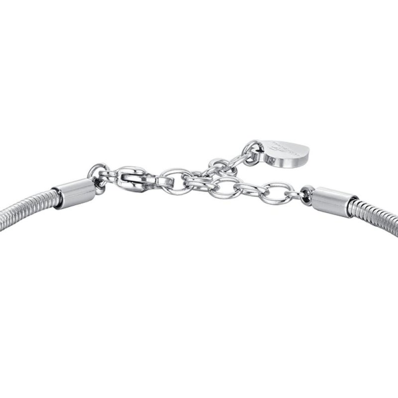Luca Barra - Bracciale Donna Acciaio - Chiave - Cristalli Bianchi