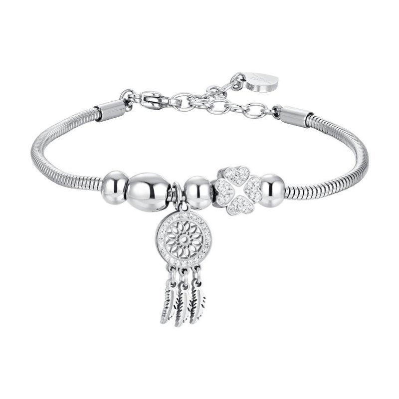 Luca Barra - Bracciale Donna Acchiappasogni - Acciaio - Cristalli