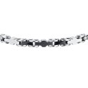 Luca Barra - Bracciale Uomo Acciaio - Ceramica Nera - Design Moderno