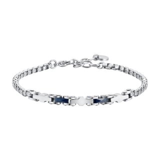 Luca Barra - Bracciale Uomo Acciaio - Ceramica Blu - Eleganza Moderna