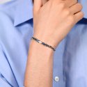 Luca Barra - Bracciale Uomo Acciaio - Ceramica Blu - Eleganza Moderna