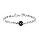 Luca Barra - Bracciale Uomo Infinito - Acciaio - Smalto Nero