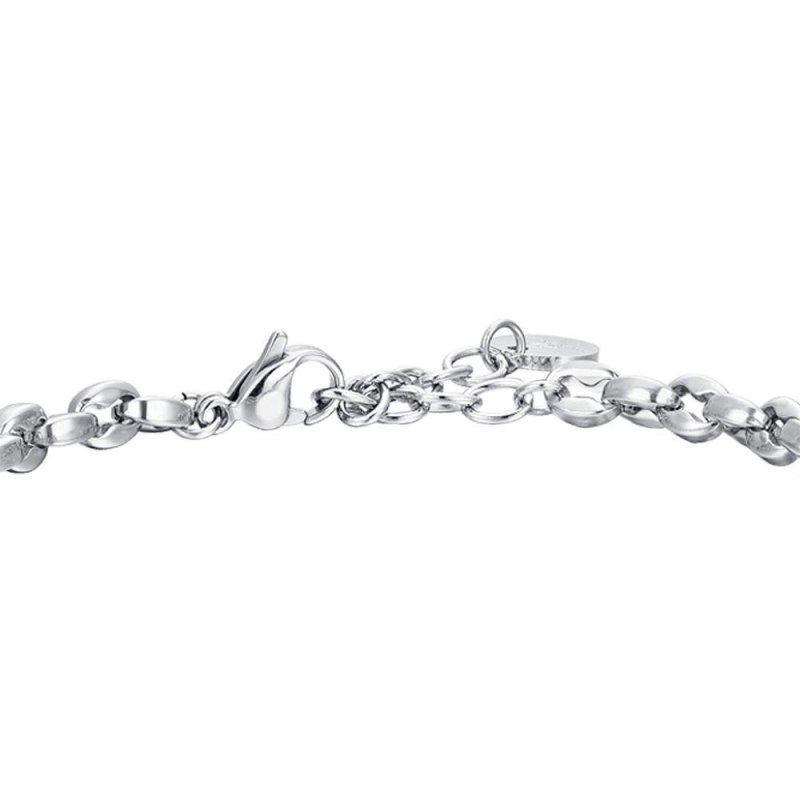 Luca Barra - Bracciale Uomo Infinito - Acciaio - Smalto Nero