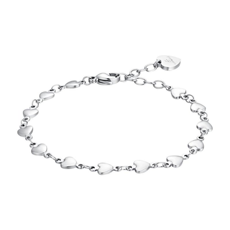 Luca Barra - Bracciale Donna - Acciaio - Cuori Pendenti