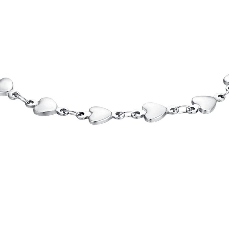 Luca Barra - Bracciale Donna - Acciaio - Cuori Pendenti