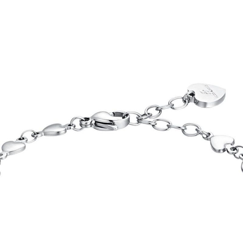 Luca Barra - Bracciale Donna - Acciaio - Cuori Pendenti