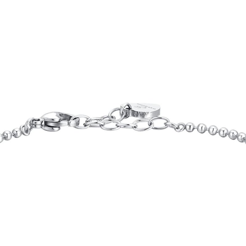 Luca Barra - Bracciale Donna Quadrifoglio - Acciaio - Zircone Bianco
