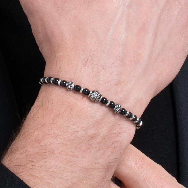 Luca Barra - Bracciale Uomo - Acciaio - Effetto Vintage