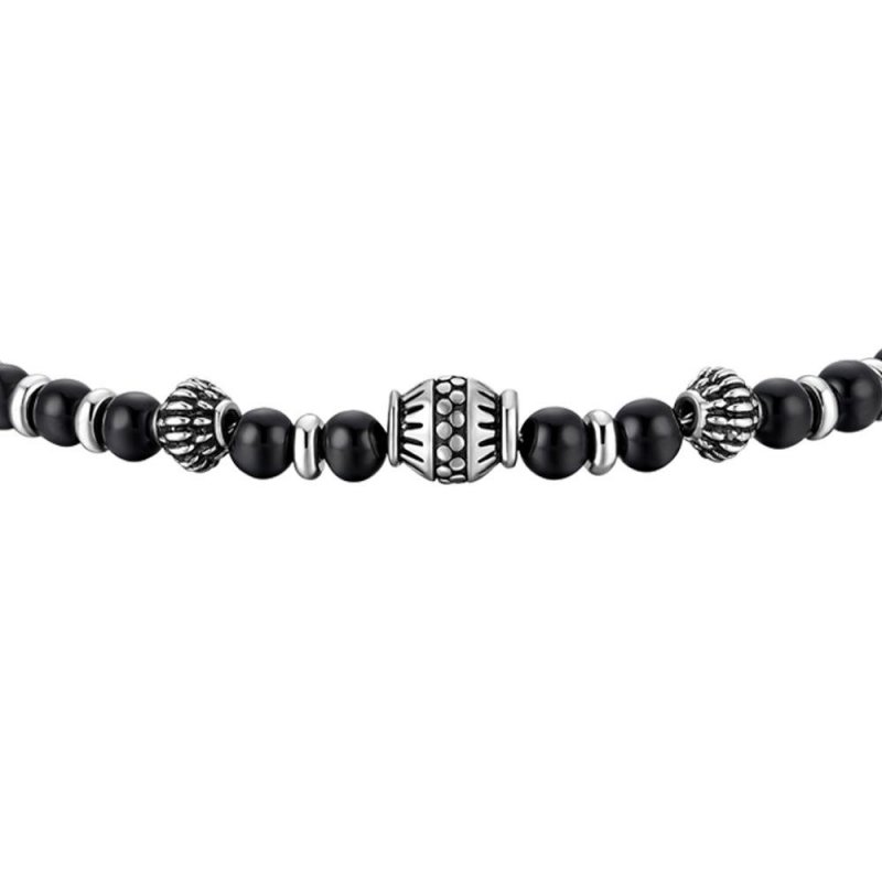 Luca Barra - Bracciale Uomo - Acciaio - Effetto Vintage