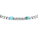 Luca Barra - Bracciale Uomo - Acciaio - Ematite E Turchesi