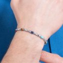 Luca Barra - Bracciale Uomo Acciaio - Ematite - Pietre Multicolor