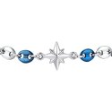 Luca Barra - Bracciale Uomo Acciaio - Rosa Dei Venti - Ip Blu