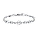 Luca Barra - Bracciale Uomo Acciaio - Ancora - Elementi Marini